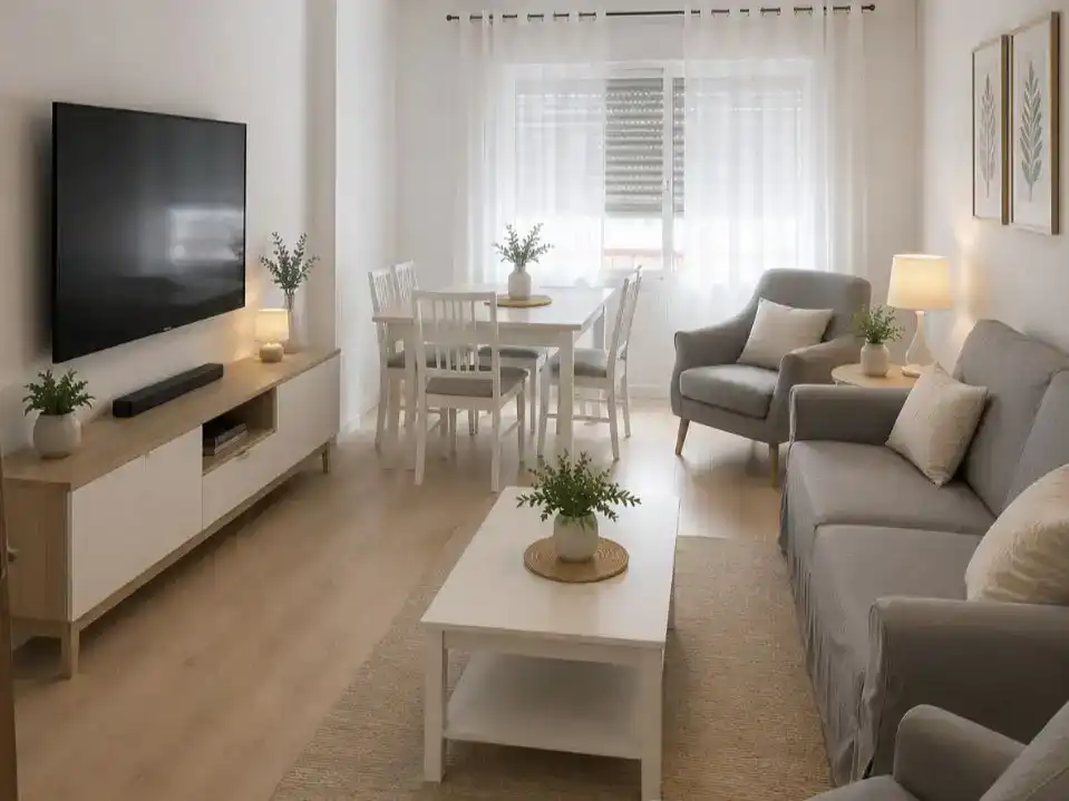 Wohnzimmer von Wohnung zur Miete in  Albacete Capital mit Balkon