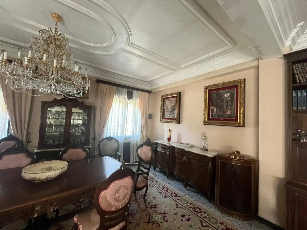 Dining room of Houses for sale in Santiago de Compostela   with Heating, Private garden and Parquet flooring