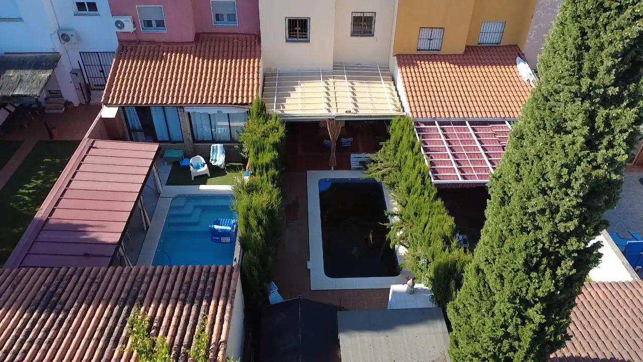 Swimming pool of Detached homes for sale in Castilleja de Guzmán  with Air Conditioner, Terrace and Swimming Pool
