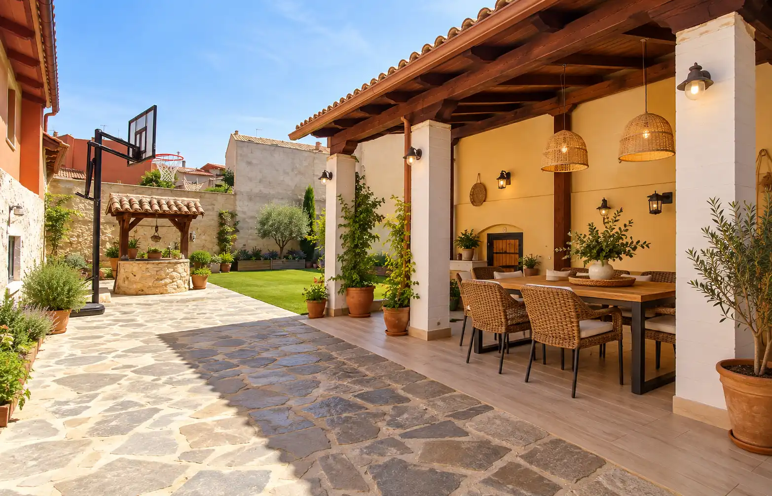 Terraza de Casa o chalet en venta en Los Santos de la Humosa, Madrid