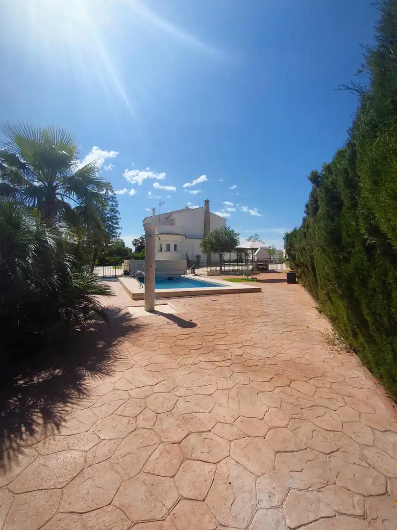 Vista exterior de Casa o chalet en venta en San Vicente del Raspeig / Sant Vicent del Raspeig con Piscina comunitaria