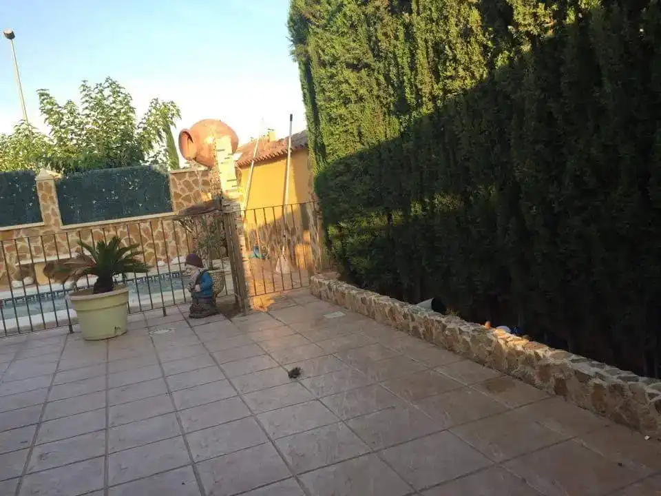 Terraza de Casa o chalet de alquiler en Murcia con Aire acondicionado, Jardín privado y Piscina