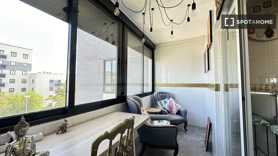 Terrassa de Apartament per a compartir en Madrid amb Aire condicionat, Calefacció i Terrassa