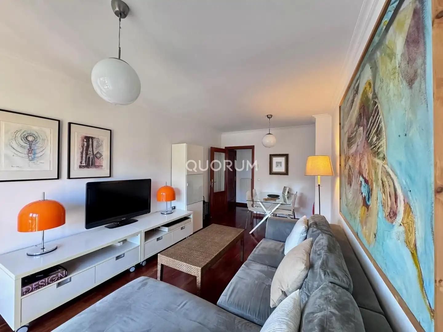 Living room of Flat for rent in Bilbao   with Heating, Terrace and Furnished