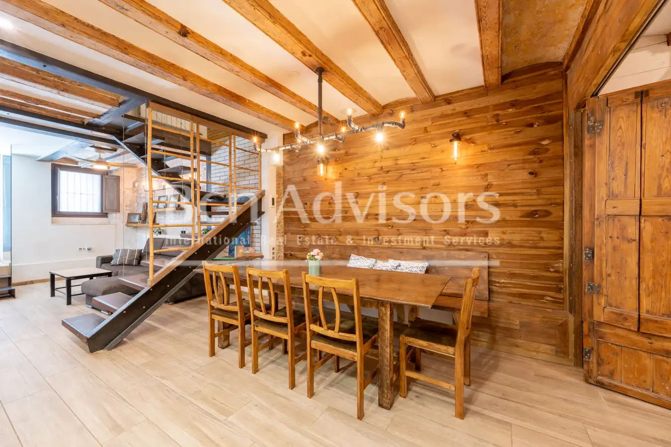 Dining room of Duplexes for sale in Barcelona  with Air Conditioner, Heating and Parquet flooring