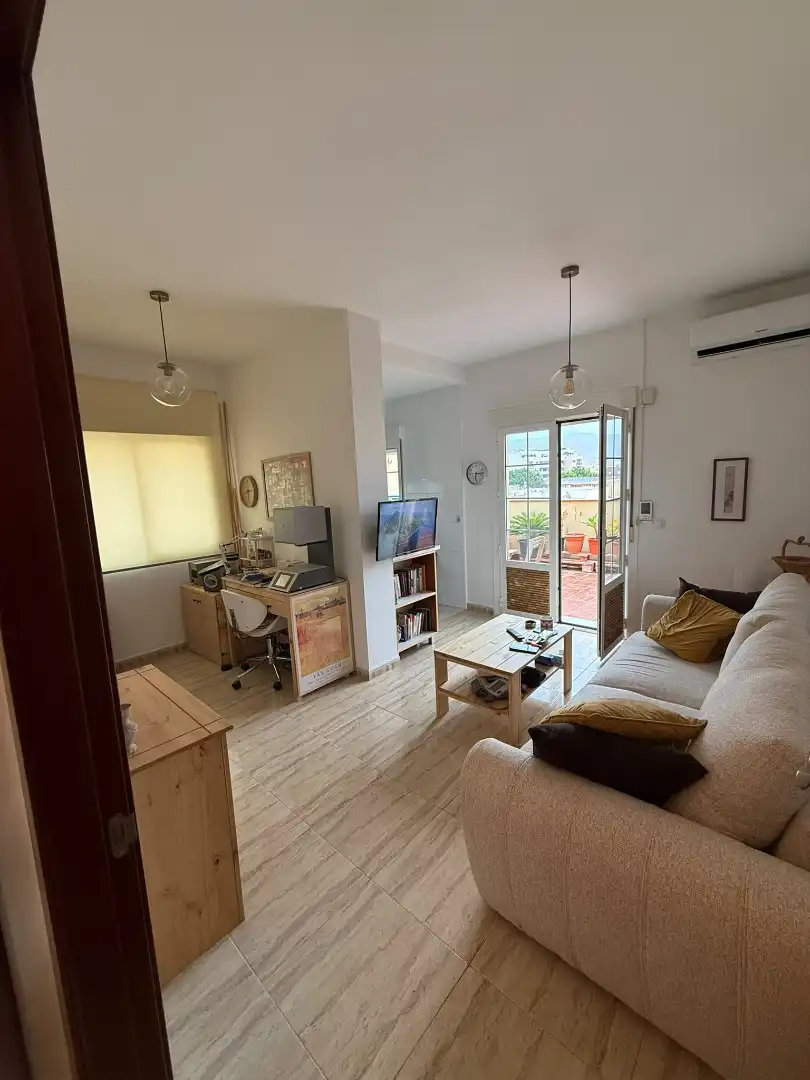 Living room of Attic for sale in Roquetas de Mar ciudad