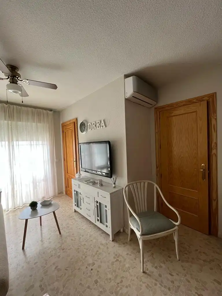 Sala de estar de Piso en venta en Roquetas de Mar con Aire acondicionado, Terraza y Amueblado