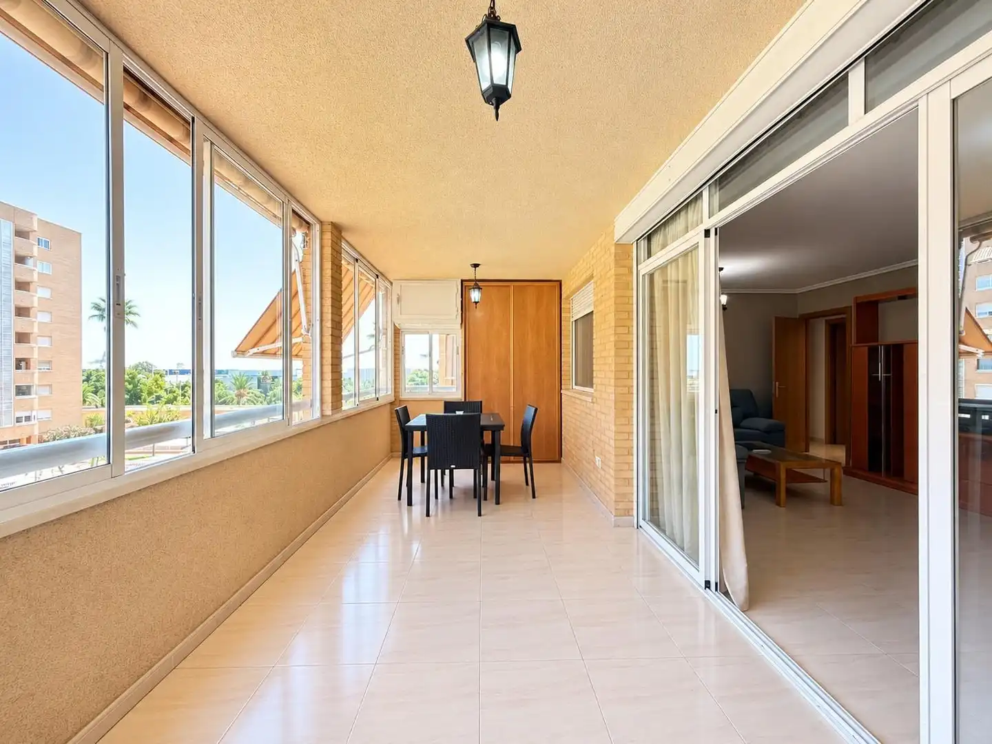 Terraza de Piso de alquiler en Alicante / Alacant con Aire acondicionado, Amueblado y Piscina comunitaria