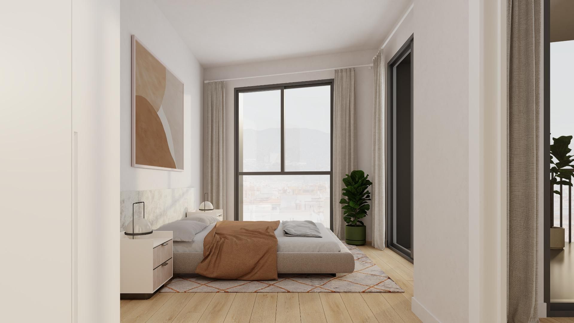 Bedroom of Flat for sale in Santa Coloma de Gramenet  with Heating, Terrace and Balcony