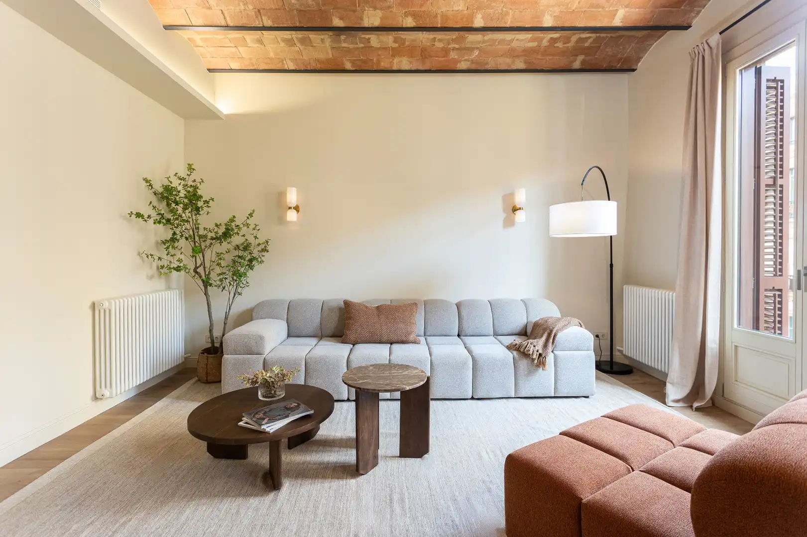 Sala de estar de Piso en venta en  Barcelona Capital con Aire acondicionado, Calefacción y Parquet