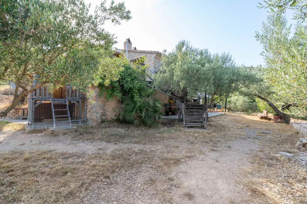 Vista exterior de Finca rústica en venta en Aldover con Jardín privado, Terraza y Amueblado