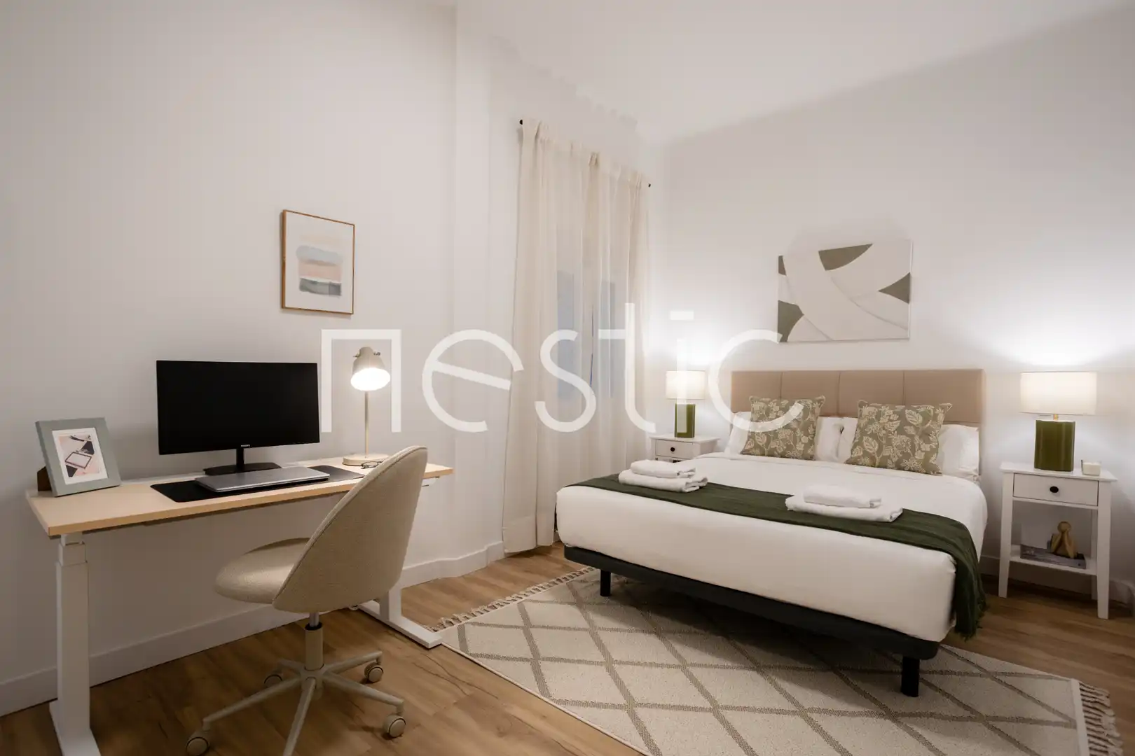 Bedroom of Apartments for rent in Madrid  with Heating, Furnished and Washing machine