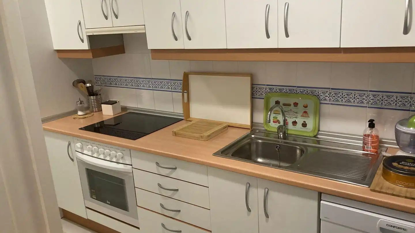 Kitchen of Flat for rent in Vera  with Air Conditioner, Terrace and Furnished