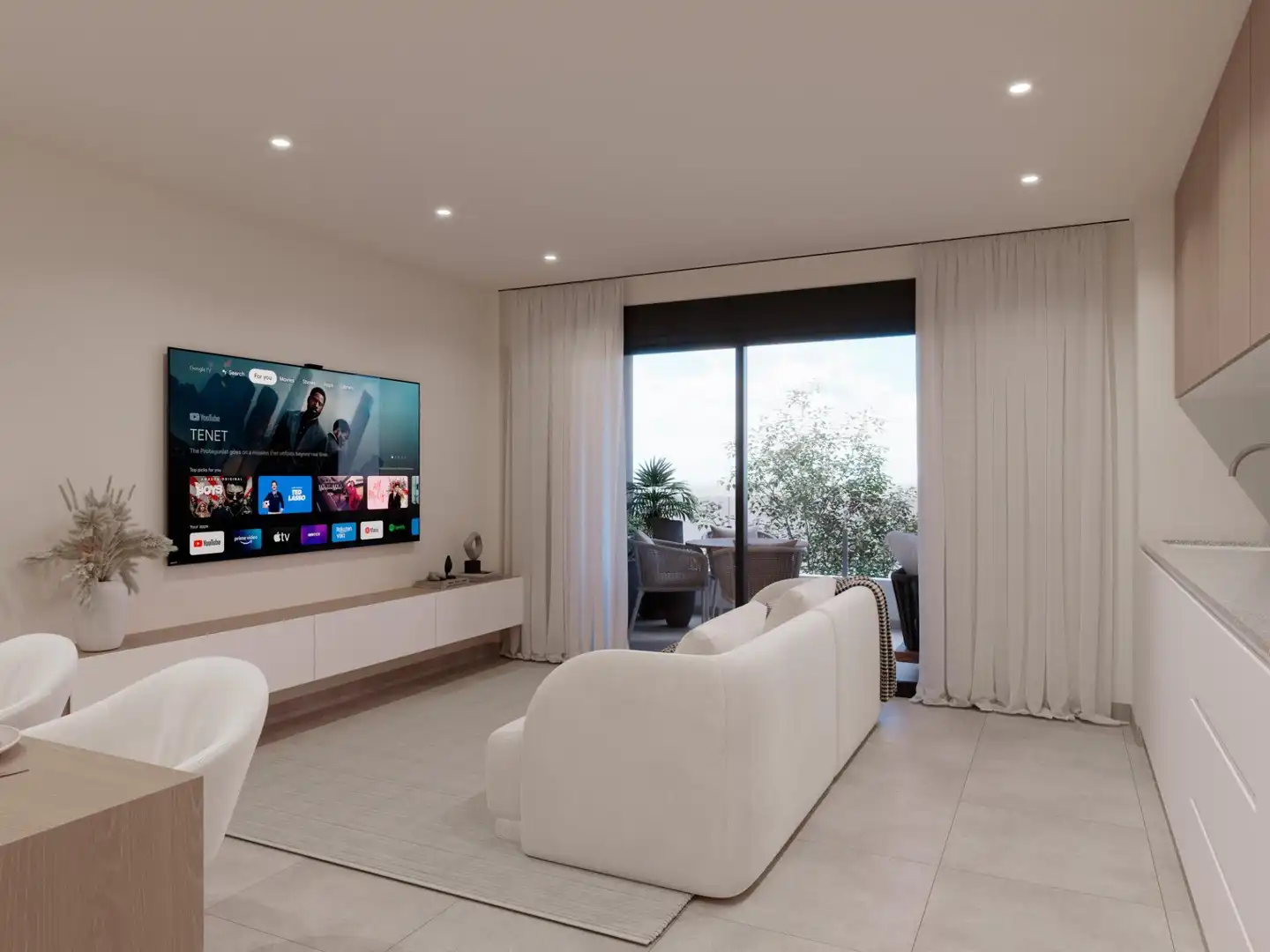Sala d'estar de Apartament en venda en Alicante / Alacant amb Aire condicionat, Calefacció i Terrassa