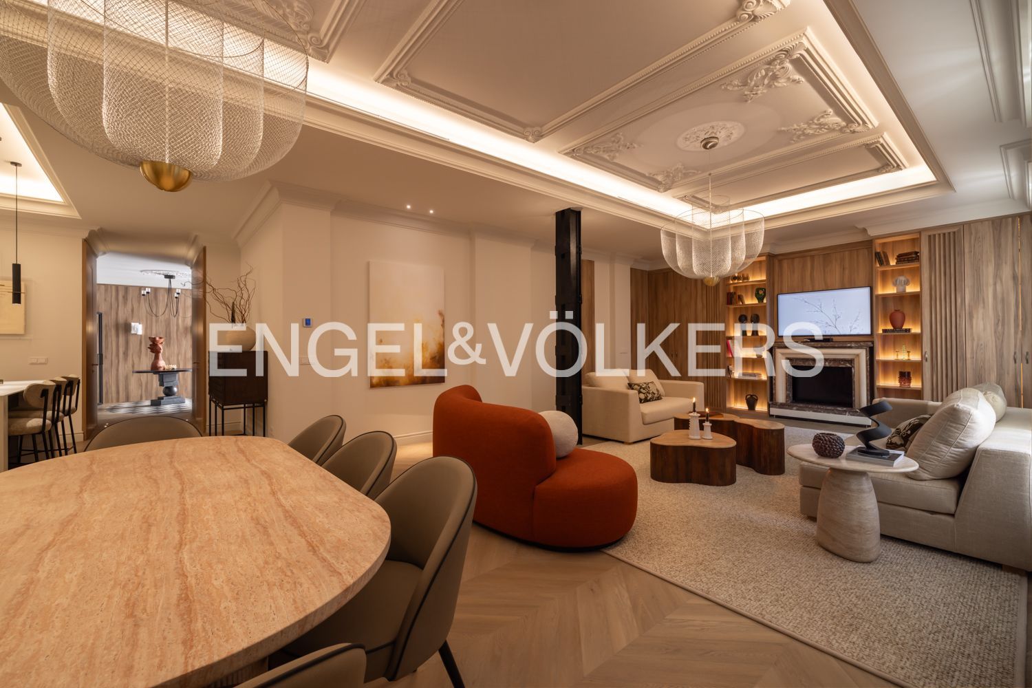 Sala d'estar de Pis en venda en  Madrid Capital amb Calefacció i Moblat