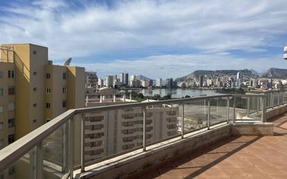 Terrasse von Dachboden zum verkauf in Calpe / Calp mit Klimaanlage, Privatgarten und Terrasse