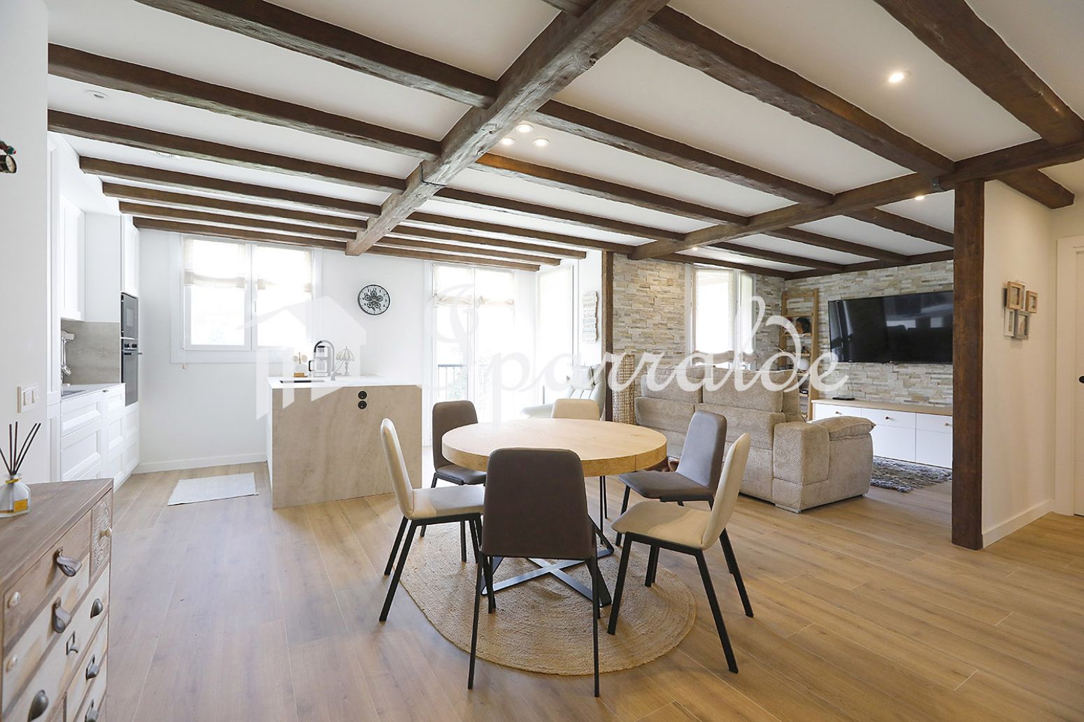 Dining room of Flat for sale in Arantza  with Heating, Parquet flooring and Terrace