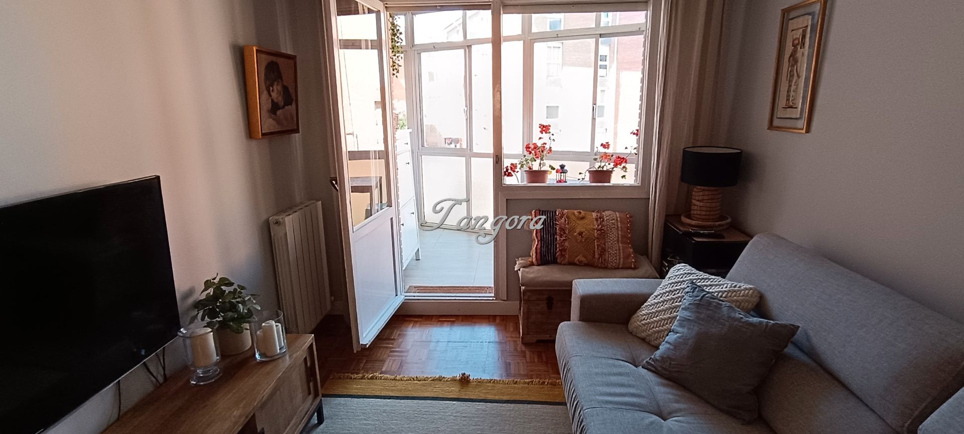 Sala d'estar de Pis en venda en Getxo  amb Calefacció, Parquet i Terrassa