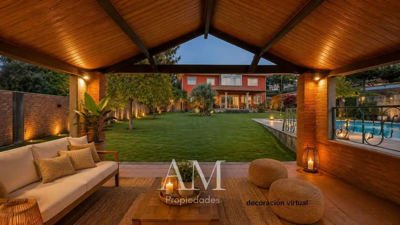 Terrassa de Casa o xalet en venda en Vigo  amb Calefacció, Jardí privat i Terrassa