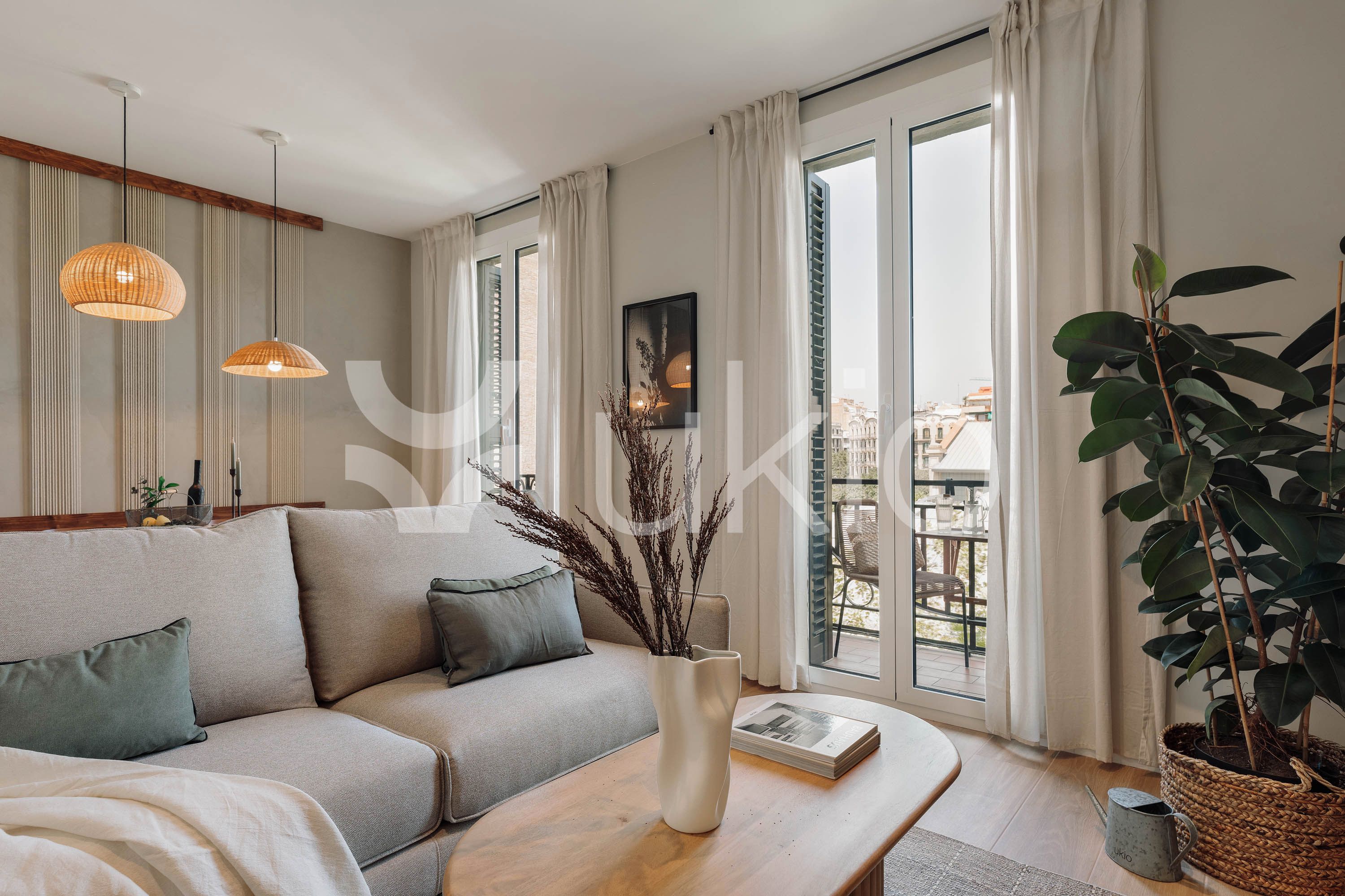 Living room of Apartment to rent in  Barcelona Capital  with Air Conditioner, Heating and Furnished