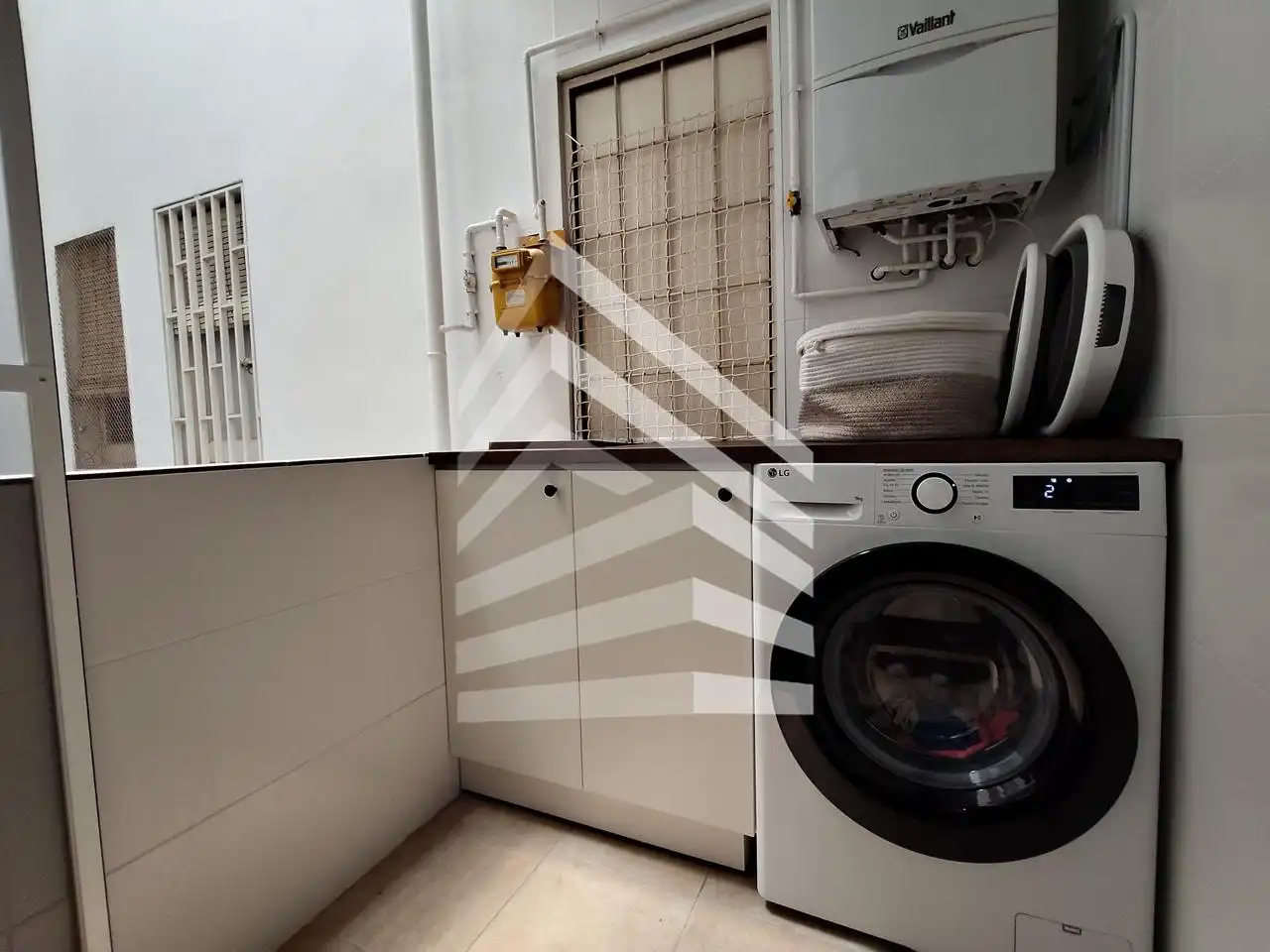 Küche von Wohnung zum Verkauf in Barcelona mit Heizung, Parkett und Möbliert