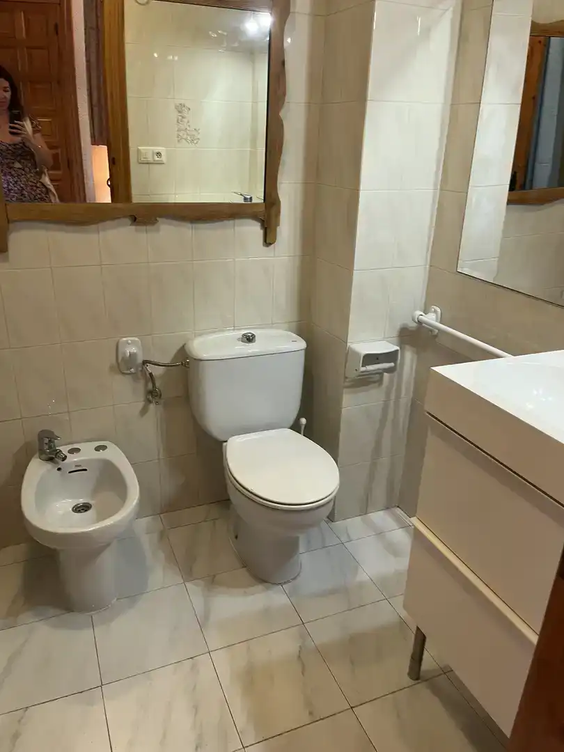 Bathroom of Flat for rent in Els Poblets  with Air Conditioner, Private garden and Storage room