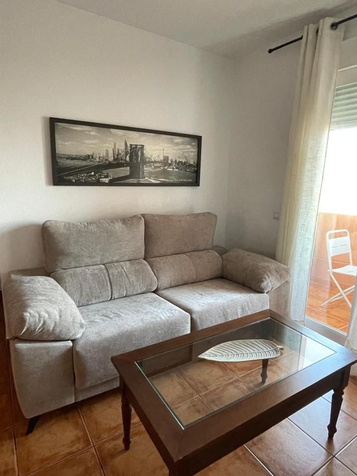 Living room of Flat to rent in Garrucha  with Air Conditioner, Furnished and Balcony