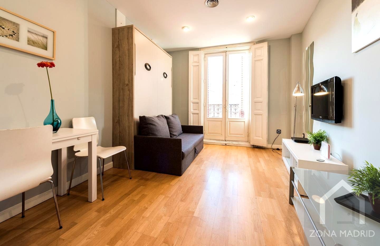 Sala d'estar de Estudi en venda en  Madrid Capital amb Moblat