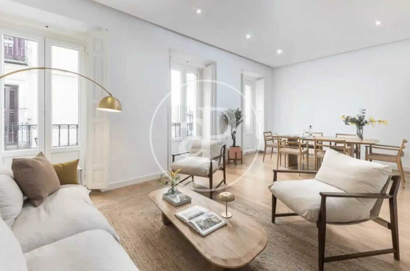 Sala de estar de Piso de alquiler en Madrid con Aire acondicionado, Calefacción y Amueblado