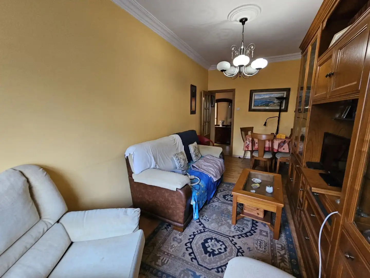 Sala de estar de Piso en venta en A Coruña Capital 