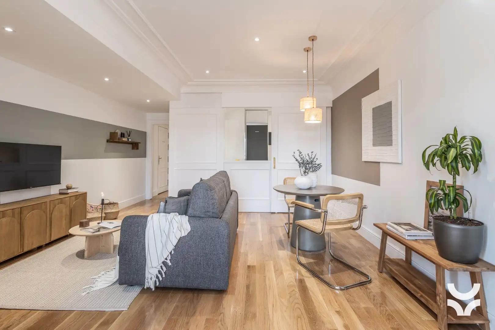 Living room of Apartments for rent in Madrid  with Air Conditioner, Heating and Furnished