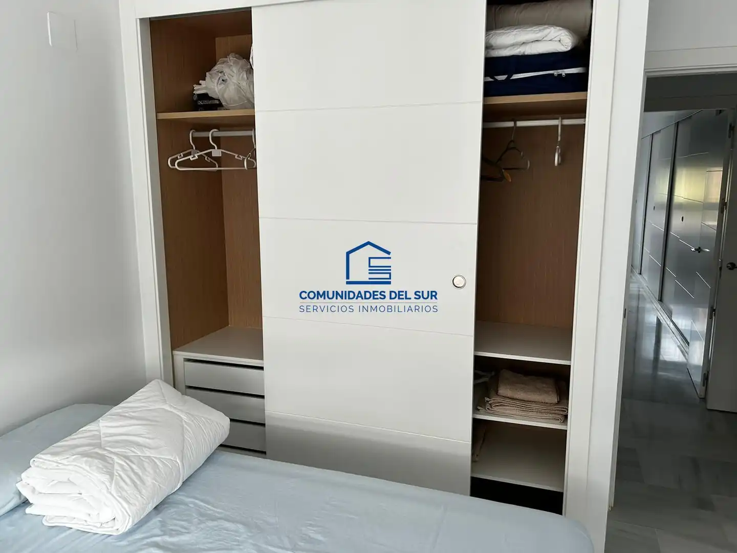 Schlafzimmer von Wohnung zur Miete in El Puerto de Santa María mit Klimaanlage, Privatgarten und Terrasse