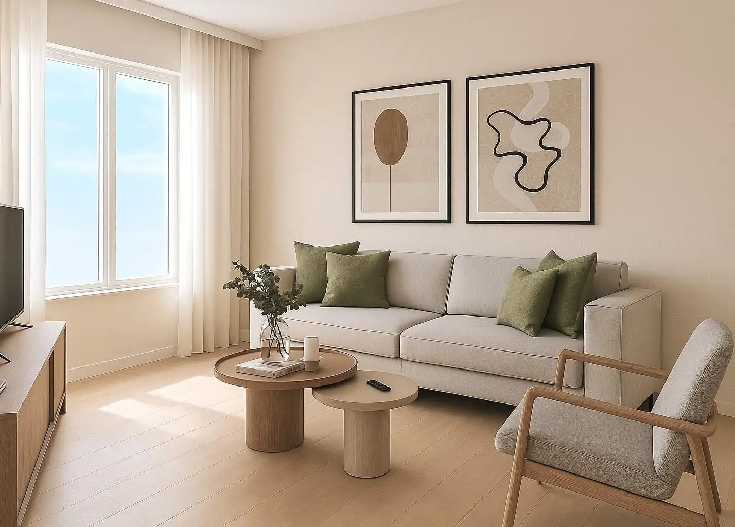Wohnzimmer von Wohnungen zum Verkauf in Benejúzar mit Klimaanlage, Privatgarten und Terrasse