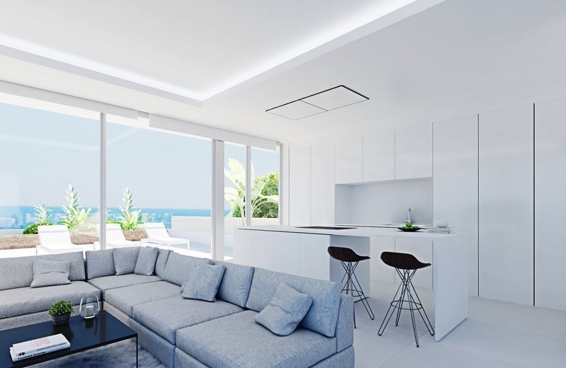 Living room of Flat for sale in Calpe / Calp  with Air Conditioner and Swimming Pool