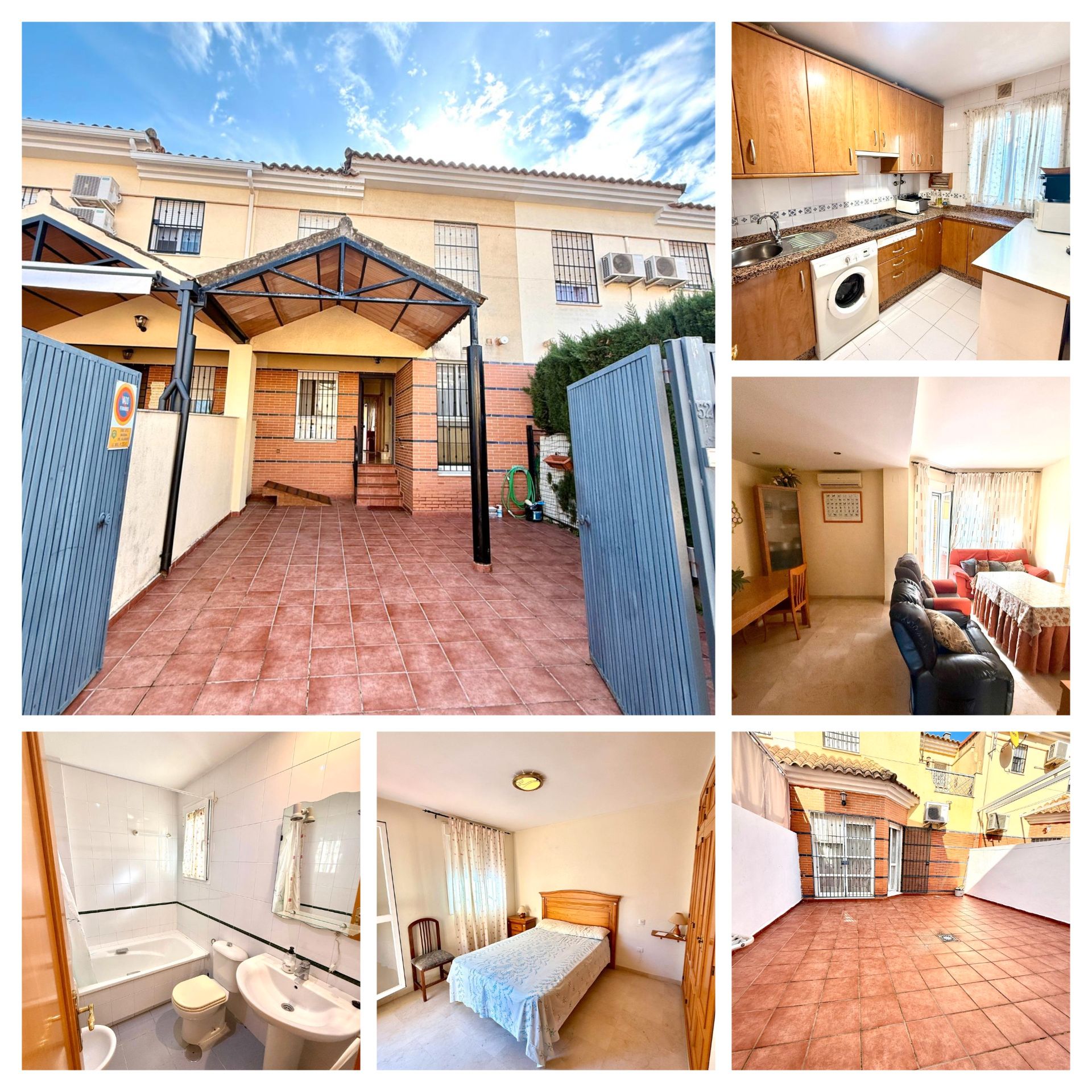 Vista exterior de Casa adosada en venda en Mairena del Aljarafe amb Terrassa, Forn i Rentadora