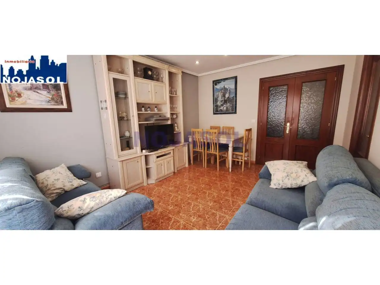 Sala d'estar de Apartament de lloguer en Noja amb Calefacció, Terrassa i Moblat