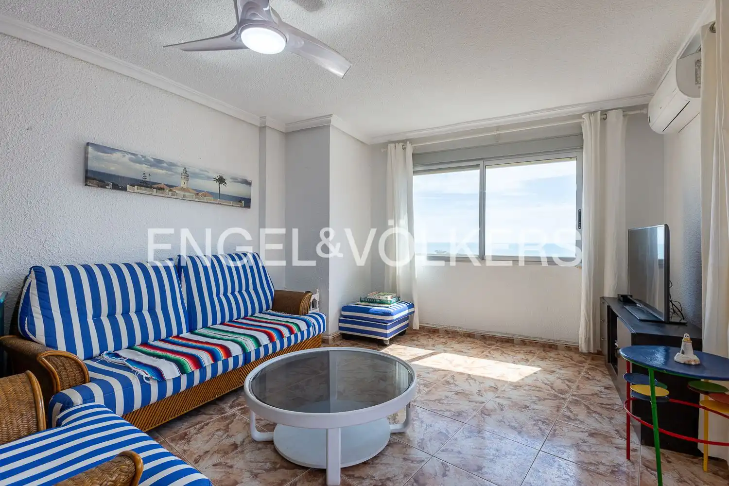 Sala de estar de Piso de alquiler en Cullera con Aire acondicionado, Calefacción y Terraza