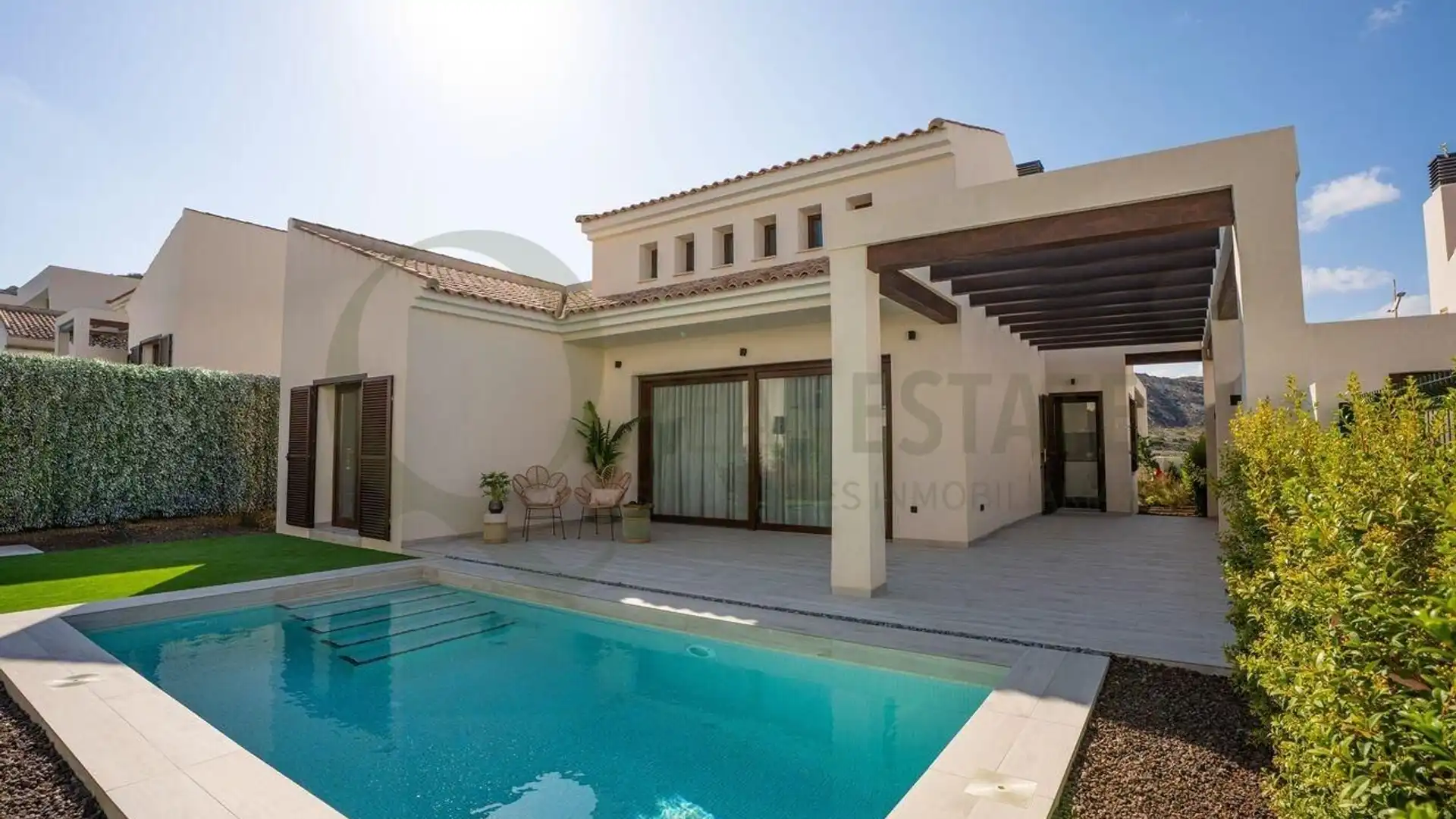 Vista exterior de Casa o xalet en venda en Algorfa amb Jardí privat, Terrassa i Traster