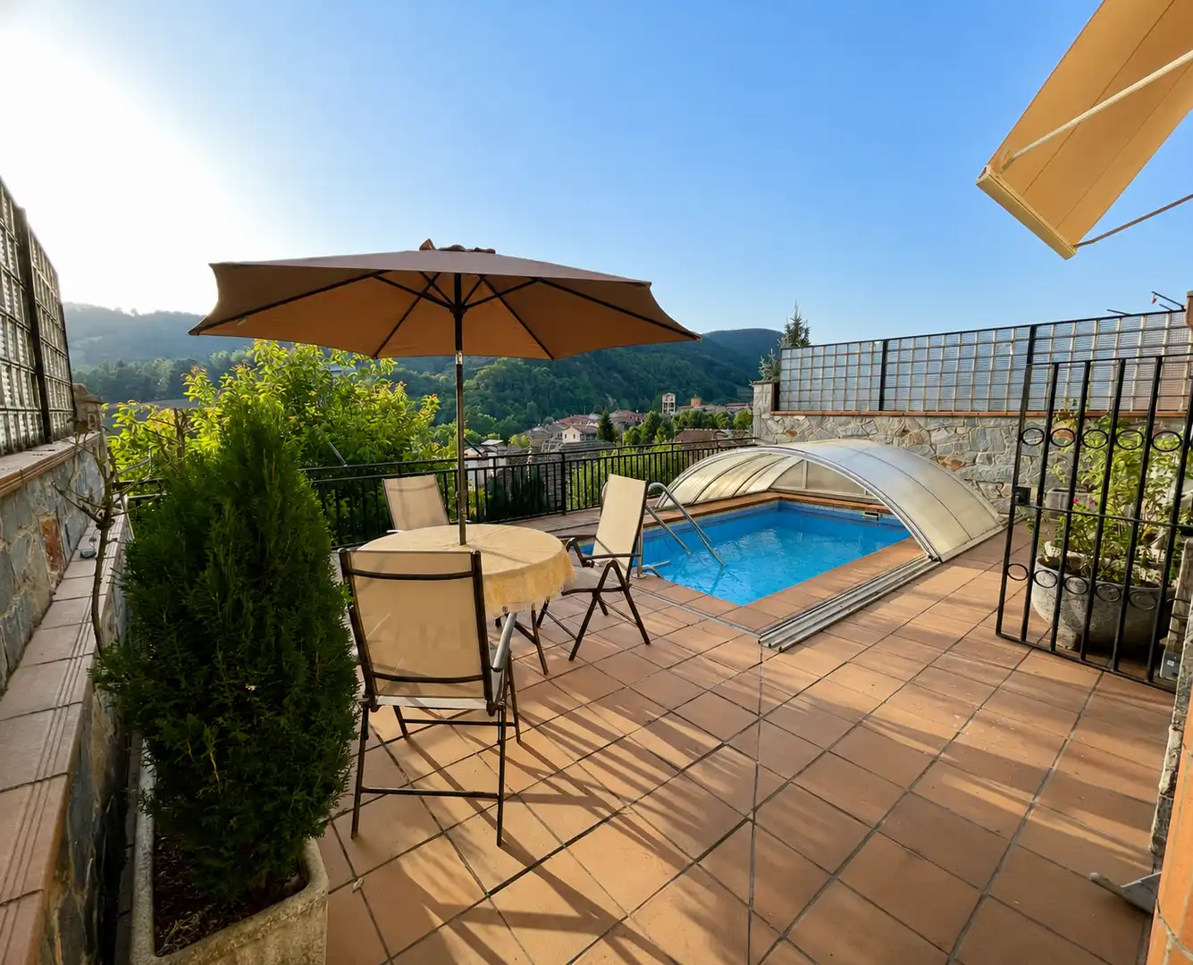 Terraza de Casa o chalet en venta en Sant Pau de Segúries con Aire acondicionado, Jardín privado y Terraza
