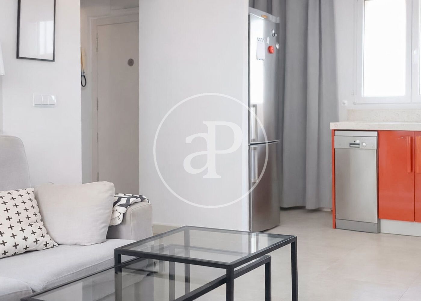 Living room of Flat for sale in  Madrid Capital  with Heating