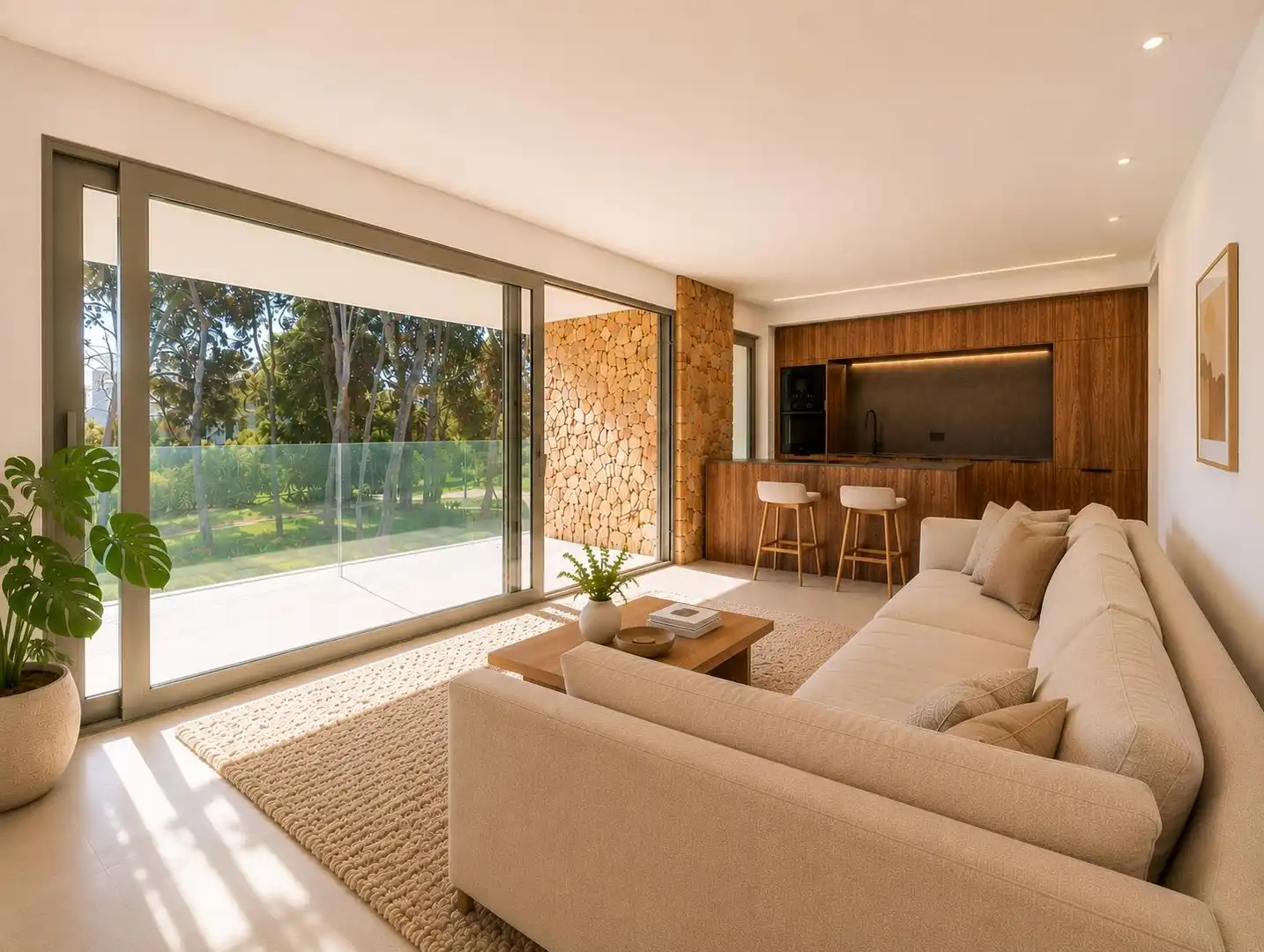 Sala d'estar de Apartament en venda en Jávea / Xàbia amb Aire condicionat, Terrassa i Traster