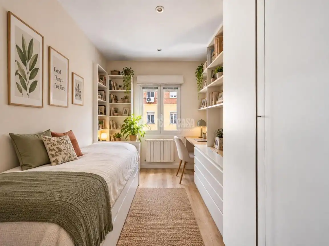 Bedroom of Flat for sale in Madrid  with Air Conditioner, Heating and Home automation