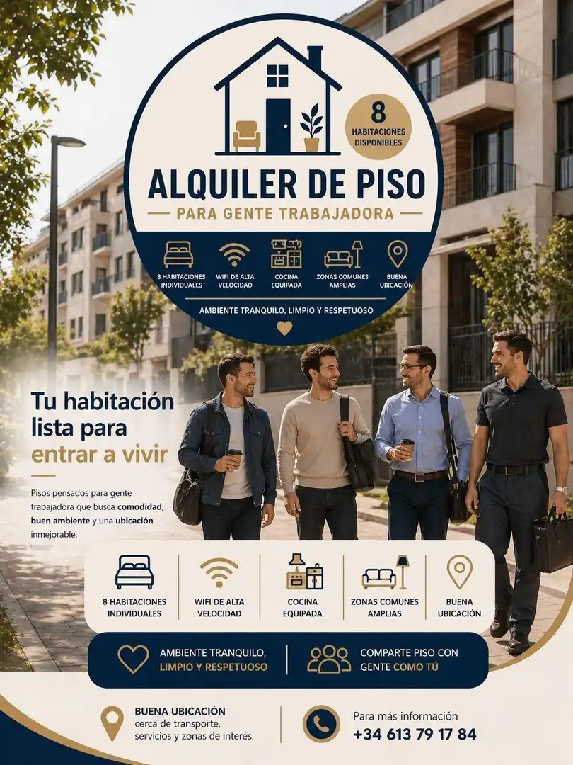 Parking de Piso para compartir en Ontinyent con Aire acondicionado y Balcón