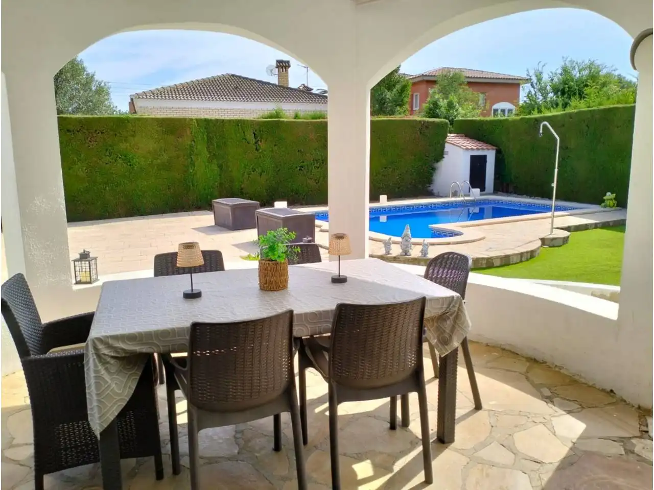 Garten von Haus oder Chalet zum Verkauf in Mont-roig del Camp mit Heizung, Privatgarten und Parkett