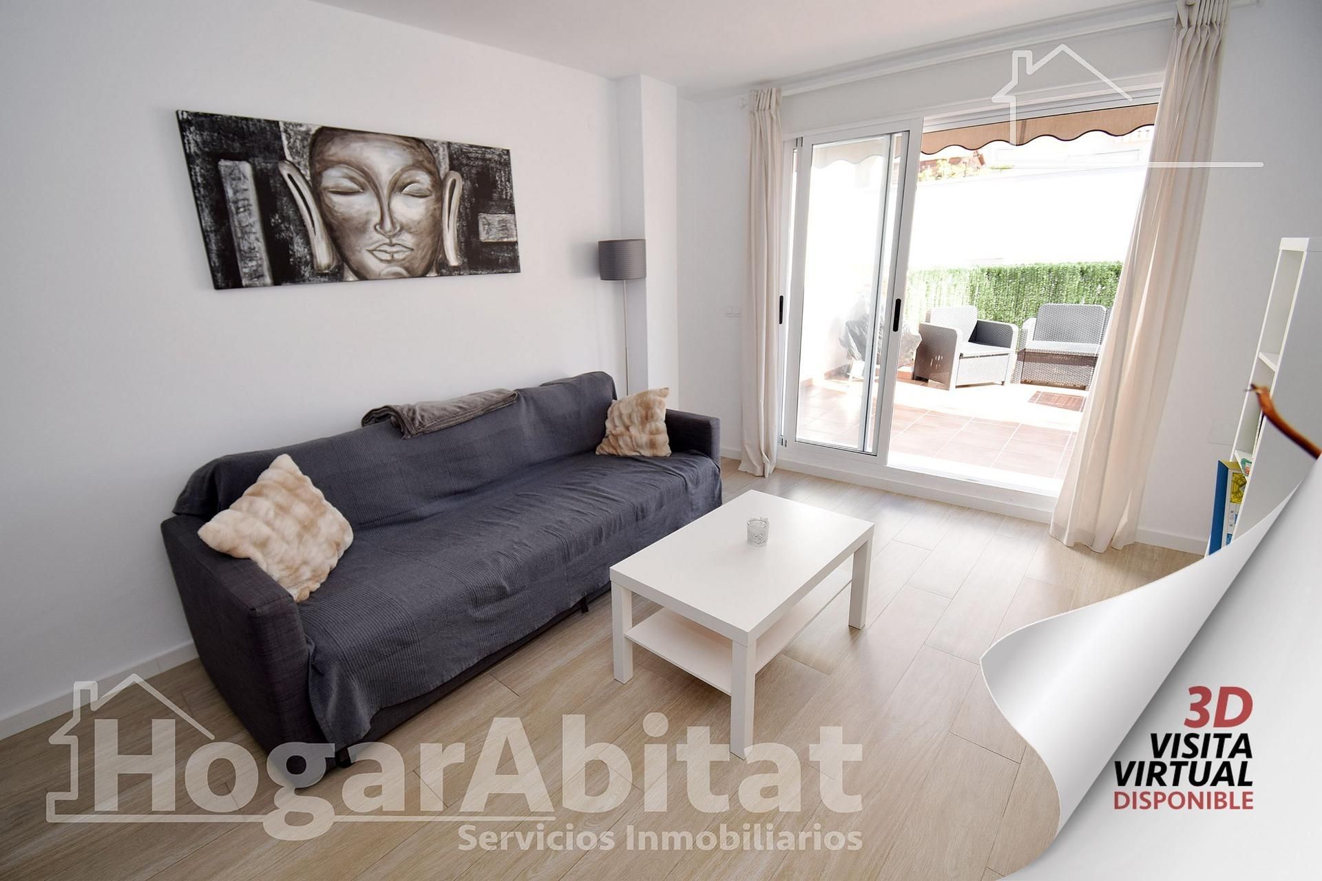 Living room of Attic for sale in Burriana / Borriana  with Air Conditioner, Terrace and Storage room