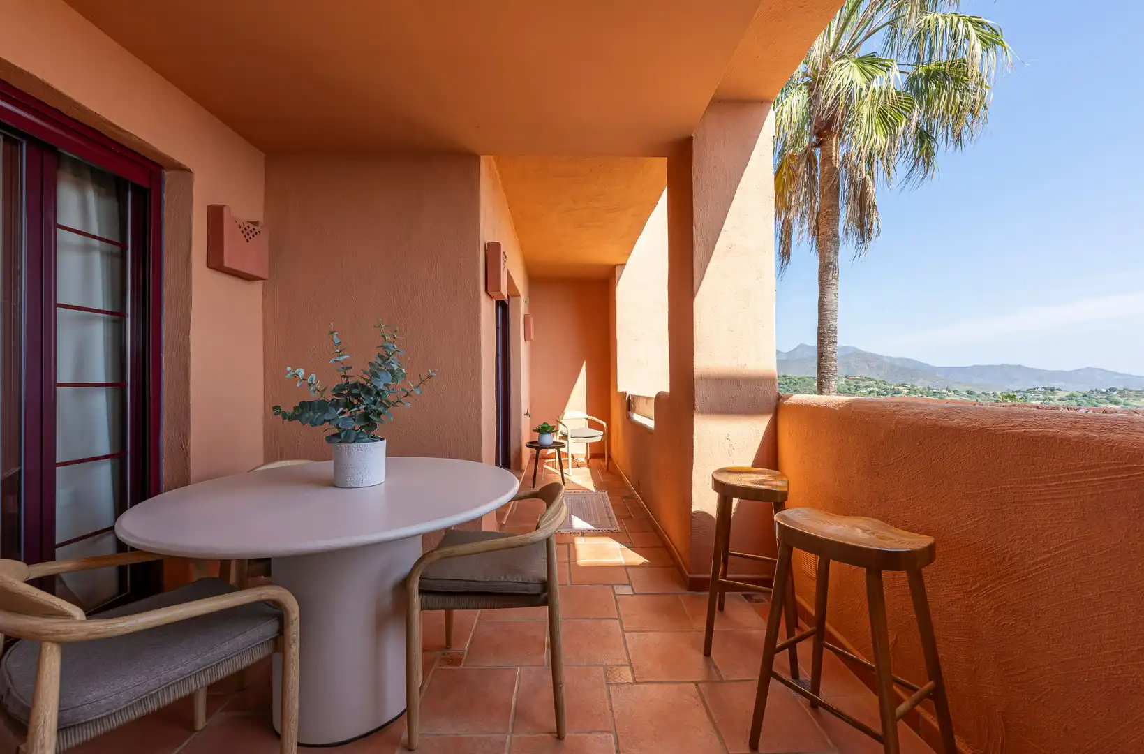 Terrasse von Wohnungen zum Verkauf in Ojén mit Klimaanlage, Heizung und Terrasse