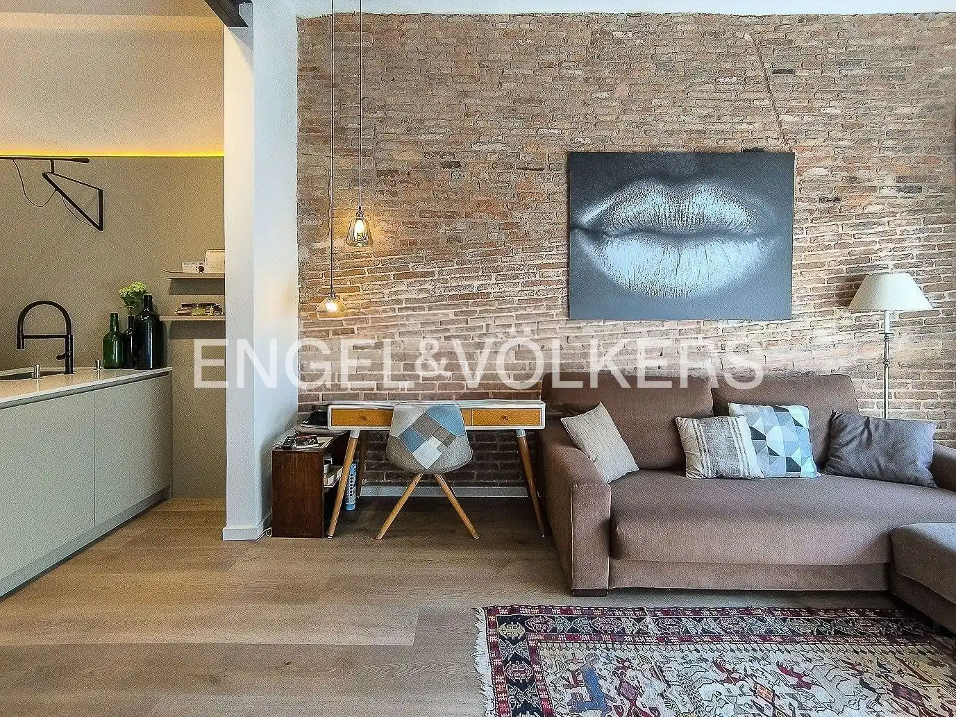 Sala de estar de Piso de alquiler en  Barcelona Capital con Aire acondicionado, Calefacción y Parquet