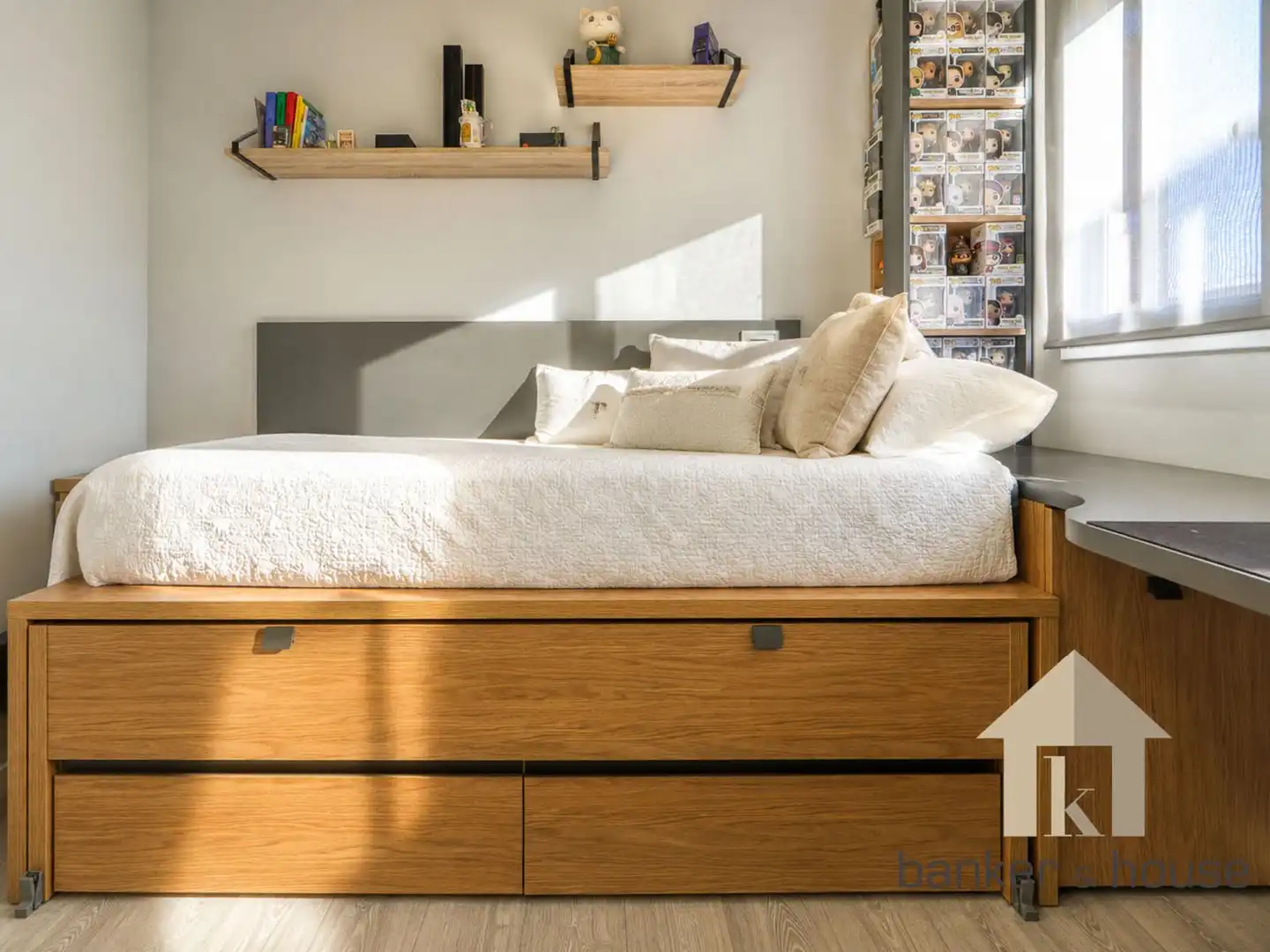 Schlafzimmer von Dachboden zum Verkauf in Barcelona mit Klimaanlage, Heizung und Terrasse