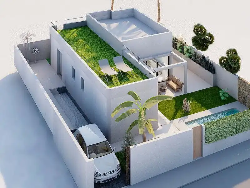 Vista exterior de Casa o chalet en venta en Rojales con Jardín privado, Terraza y Piscina