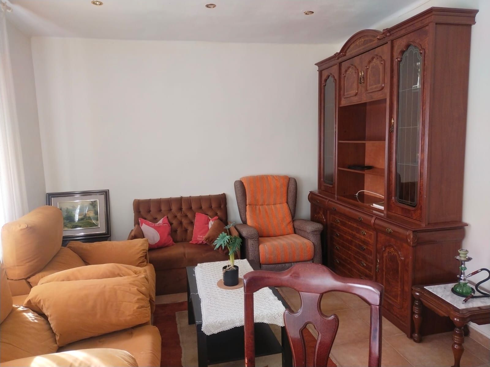 Sala d'estar de Pis de lloguer en  Zaragoza Capital amb Calefacció, Moblat i Forn